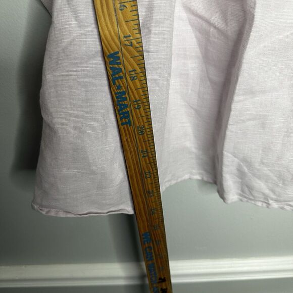 J. Crew linen New Ruffle Tank Pajama Set in Pastel Pink Print Large - Picture 12 of 13